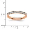 Picture of 18K Rose Gold-Plated Silver Ring with Diamonds