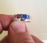Picture of Silver 1 to 6 Oval Stones Mother's Ring