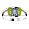 Picture of Silver 1 to 6 Oval Stones Mother's Ring