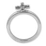 Picture of Silver Stackable Cross Diamond Ring