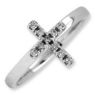 Picture of Silver Stackable Cross Diamond Ring