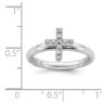 Picture of Silver Stackable Cross Diamond Ring