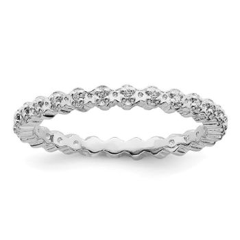 Picture of Silver Stackable Diamond Ring