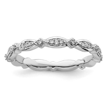 Picture of Silver Stackable Diamond Ring