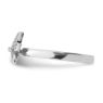 Picture of Silver Stackable Fleur De Lis Diamond Ring