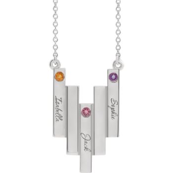 Picture of Family Geometric Necklace 3 Names