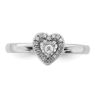 Picture of Silver Stackable Heart Diamond Ring