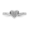 Picture of Silver Stackable Heart Diamond Ring