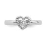 Picture of Silver Stackable Heart Diamond Ring
