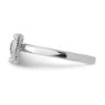 Picture of Silver Stackable Heart Diamond Ring