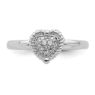 Picture of Silver Stackable Heart Diamond Ring