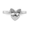 Picture of Silver Stackable Heart w/Bow Diamond Ring