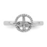 Picture of Silver Stackable Peace Symbol Diamond Ring