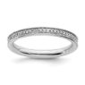 Picture of Silver Stackable Ring Rhodium-plated with Diamonds