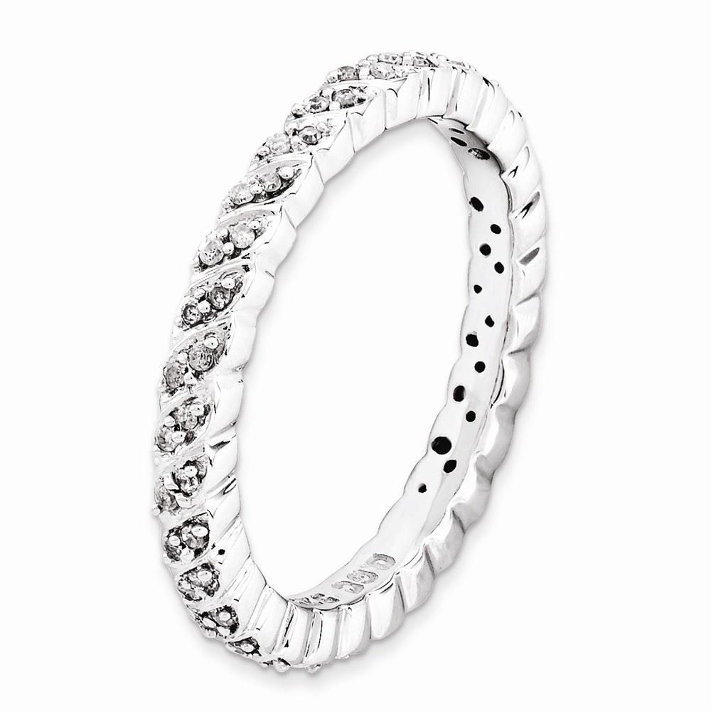 Carina Gems. Sterling Silver Diamond Ring