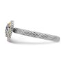 Picture of Sterling Silver Heart Diamond Ring