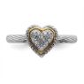 Picture of Sterling Silver Heart Diamond Ring