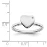 Picture of Sterling Silver Heart Diamond Ring