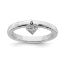 Picture of Sterling Silver Heart Diamond Ring