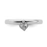 Picture of Sterling Silver Heart Diamond Ring