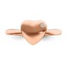 Picture of Sterling Silver Heart Rose Gold Plated Diamond Ring