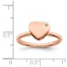 Picture of Sterling Silver Heart Rose Gold Plated Diamond Ring