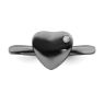 Picture of Sterling Silver Heart Ruthenium Plated Diamond Ring