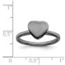 Picture of Sterling Silver Heart Ruthenium Plated Diamond Ring