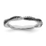 Picture of Sterling Silver Stackable Black & White Diamond Ring