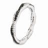 Picture of Sterling Silver Stackable Black & White Diamond Ring