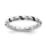 Picture of Sterling Silver Stackable Black & White Diamond Ring