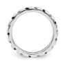 Picture of Sterling Silver Stackable Black & White Diamond Ring