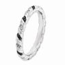 Picture of Sterling Silver Stackable Black & White Diamond Ring