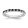 Picture of Sterling Silver Stackable Black & White Diamond Ring