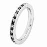 Picture of Sterling Silver Stackable Black & White Diamond Ring