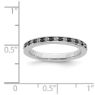 Picture of Sterling Silver Stackable Black & White Diamond Ring