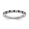 Picture of Sterling Silver Stackable Black & White Diamond Ring