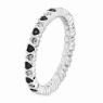 Picture of Sterling Silver Stackable Black & White Diamond Ring