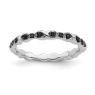 Picture of Sterling Silver Stackable Black & White Diamond Ring