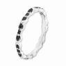 Picture of Sterling Silver Stackable Black & White Diamond Ring