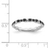 Picture of Sterling Silver Stackable Black & White Diamond Ring