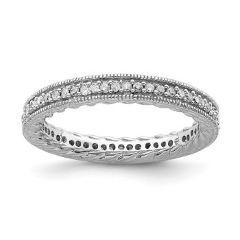 Picture of Silver Stackable Diamond Ring