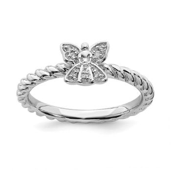 Picture of Diamond Angel Ring Sterling Silver