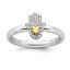 Picture of Diamond Gold-Plated Chamseh Ring Sterling Silver