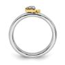 Picture of Diamond Gold-Plated Martini Glass Ring Sterling Silver