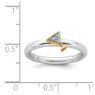 Picture of Diamond Gold-Plated Martini Glass Ring Sterling Silver