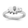 Picture of Diamond Elephant Ring Sterling Silver