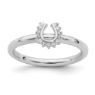 Picture of Diamond Horseshoe Ring Sterling Silver