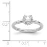 Picture of Diamond Horseshoe Ring Sterling Silver