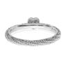 Picture of Diamond Textured Heart Ring Sterling Silver Stackable Expressions